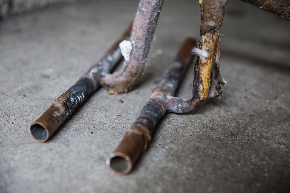 Korrodierte alte Leitungen